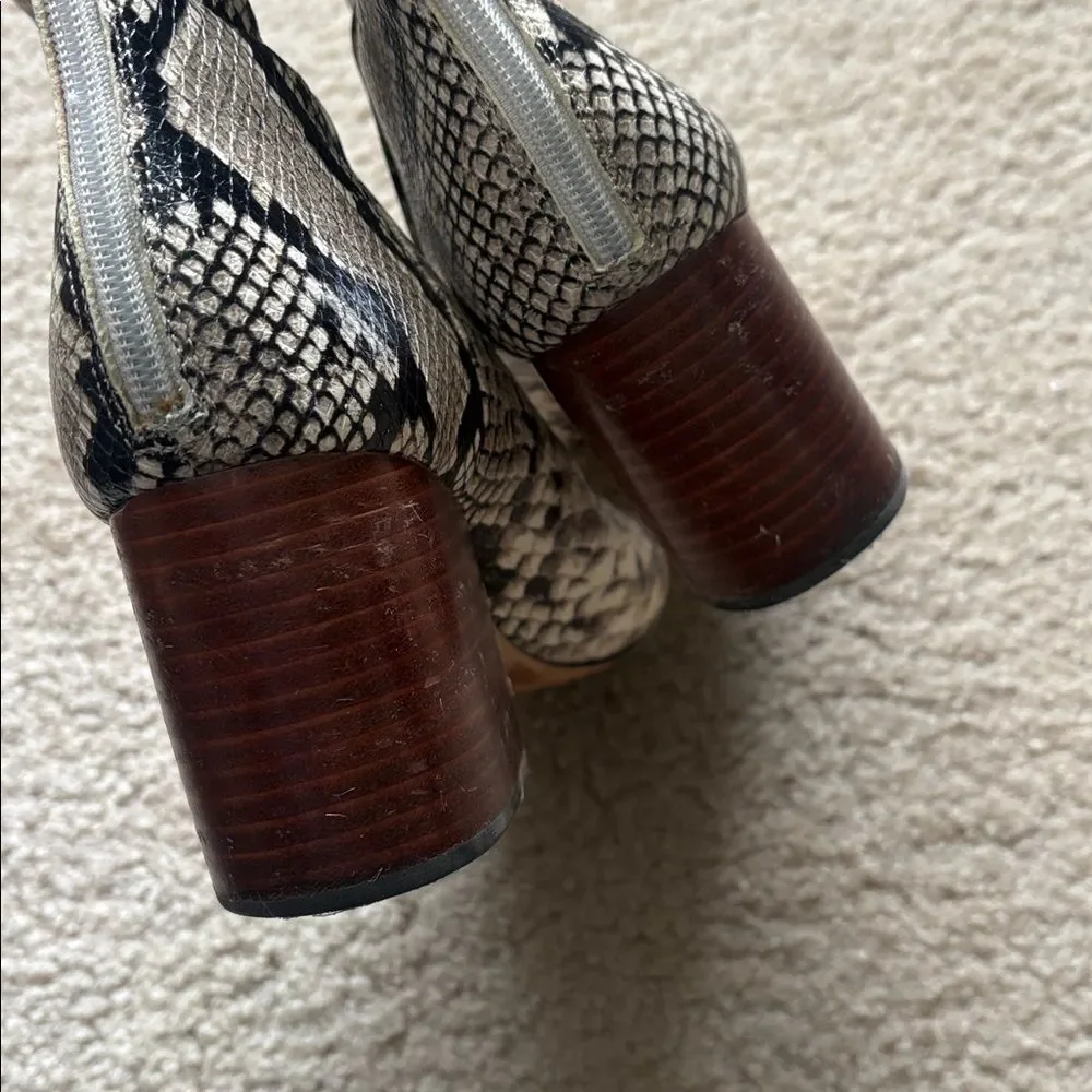 J. Crew Sadie Boots in Snake-Embossed Leather Sz 9.5